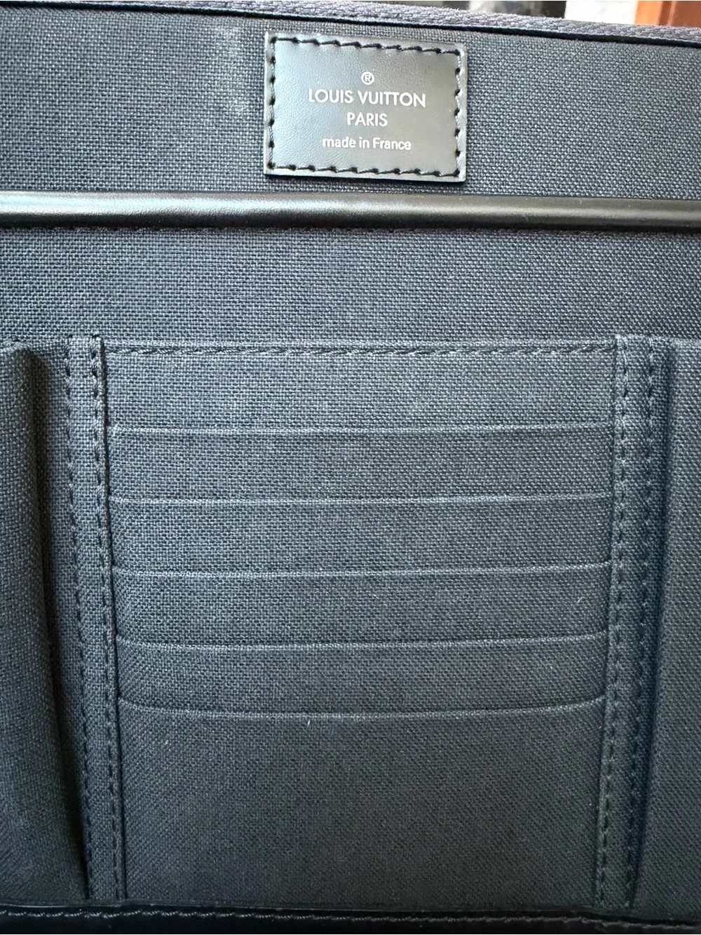 Men's Black Checkered Briefcase - Premium Travel Bag
